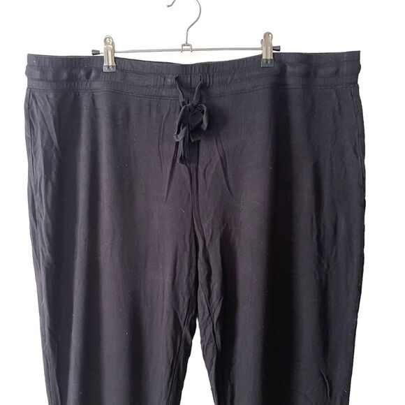 Daily Ritual Plus 2XL Jogger Pants Black Drawstring Waist Sweatpants - Picture 4 of 6